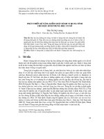 Phát triển kĩ năng kiểm soát hành vi hung tính cho học sinh trung học cơ sở