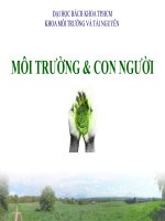 MÔI TRƯỜNG  CON NGƯỜI