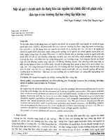 Một số gợi ý chính sách đa dạng hóa các nguồn tài chính đối với phát triển đào tạo ở các trường đại học công lập hiện nay