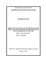 Tóm tắt Luận văn tiến sĩ Kỹ thuật vật liệu: Nghiên cứu ảnh hưởng của một số thông số công nghệ và kích thước hình học cối đến khả năng tạo hình trong dập thủy tĩnh phôi tấm