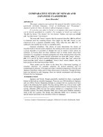 Comparative study of Newar and Japanese classifiers