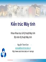 Bài giảng Kiến trúc máy tính: Giới thiệu môn học - Nguyễn Thanh Sơn (2019)