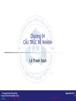 Bài giảng Kỹ thuật lập trình C/C++: Chương 4 - Lê Thành Sách