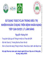 Sử dụng tigecyclin trong điều trị nhiễm khuẩn ổ bụng trên bệnh nhân nặng: Tiếp cận dược lý lâm sàng
