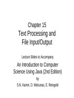 Lecture An introduction to computer science using java (2nd Edition): Chapter 15 - S.N. Kamin, D. Mickunas, E. Reingold