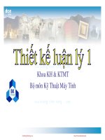 Bài giảng Thiết kế luận lý 1: Chương 5 - Nguyễn Quang Huy (tt)