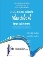 Bài giảng Kiến trúc phần mềm: Mẫu thiết kế - PGS.TS. Trần Minh Triết (Phần 3)