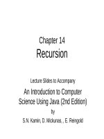 Lecture An introduction to computer science using java (2nd Edition): Chapter 14 - S.N. Kamin, D. Mickunas, E. Reingold