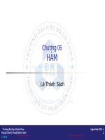 Bài giảng Kỹ thuật lập trình C/C++: Chương 8 - Lê Thành Sách
