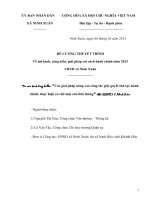 Các giải pháp nâng cao công tác giải quyết thủ tục hành chính, thực hiện cơ chế một cửa liên thông” tại UBND xã ninh xuân 