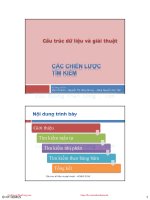 Bài giảng Cấu trúc dữ liệu và giải thuật: Các chiến lược tìm kiếm - Văn Chí Nam, Nguyễn Thị Hồng Nhung, Đặng Nguyễn Đức Tiến