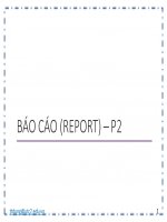 Bài giảng Cơ sở dữ liệu: Báo cáo (report) - Trần Trung Dũng (P2)