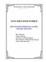 Skkn một số kinh nghiệm trong việc dạy tập đọc cho học sinh lớp 2 