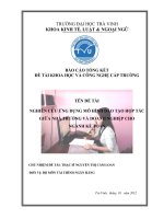 Báo cáo tổng kết đề tài cấp trường: Nghiên cứu ứng dụng mô hình đào tạo hợp tác giữa Nhà trường và Doanh nghiệp cho ngành Kế toán