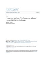 Accounting undergraduate Honors theses: History and analysis of the fayetteville, Arkansas human civil rights ordinance