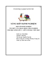 Skkn một số kinh nghiệm tổ chức các hoạt động trải nghiệm cho học sinh lớp 5 lớp cuối bậc tiểu học 