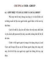 Bài giảng Quản trị mạng - Chương 6: Users and Groups