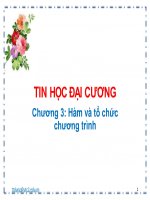 Bài giảng Tin học đại cương: Chương 3 - Trần Thị Dung