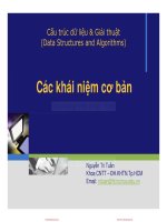Bài giảng Cấu trúc dữ liệu và giải thuật: Các khái niệm cơ bản - Nguyễn Tri Tuấn