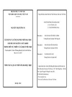 Tóm tắt luận văn Tiến sĩ Giáo dục học: Xây dựng và sử dụng phần mềm dạy học chủ đề con người và sức khoẻ trong môn Tự nhiên và Xã hội ở tiểu học