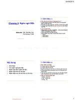 Bài giảng môn Cơ sở dữ liệu: Chương 4 - ThS. Thái Bảo Trân