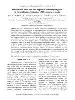 Influence of adult diet and exposure to methyl eugenol in the mating performance of Bactrocera correcta