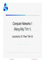 Lecture Computer networks 1: Lecture 5 - Phạm Trần Vũ