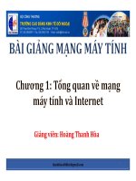 Bài giảng môn Mạng máy tính: Chương 1 - Hoàng Thanh Hòa