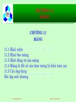 Bài giảng Hệ thống máy tính và Ngôn ngữ lập trình: Chương 11 - PGS.TS. Đặng Thành Tín