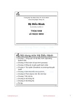 Bài giảng Hệ điều hành: Chương 1 - Thoại Nam, Lê Ngọc Minh