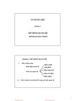 Bài giảng Cơ sở dữ liệu: Chương 3 - Phạm Thị Bạch Huệ