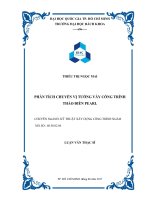 Phân tích chuyển vị tường vây công trình thảo điền Pearl