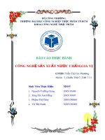 Báo cáo thực hành: Công nghệ sản xuất nước chấm, gia vị