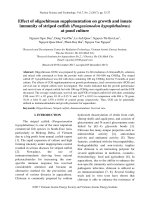 Effect of oligochitosan supplementation on growth and innate immunity of striped catfish (Pangasianodon hypophthalmus) at pond culture