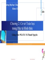 Bài giảng Đặc tả hình thức: Chương 2 - PGS.TS. Vũ Thanh Nguyên