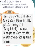 Bài giảng Kỹ thuật lập trình: Chương 3 - TS. Vũ Hương Giang (Phần 2)
