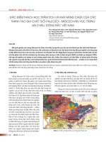 Đặc điểm thạch học trầm tích và khả năng chứa của các thành tạo địa chất tuổi Paleozoi - Mesozoi khu vực trũng An Châu, đông bắc Việt Nam