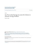 Accounting undergraduate Honors theses: Are prize linked savings accounts the solution to Arkansas?