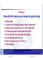 Bài giảng Các mẫu thiết kế hướng đối tượng: Chương 4 - ĐH Bách khoa TP.HCM