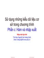 Bài giảng Nhập môn lập trình: Chương 2D - Nguyễn Sơn Hoàng Quốc