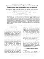 A procedure of determining carbon-13 composition in soil organic carbon on an Isotope Ratio Mass-Spectrometer
