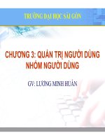 Bài giảng Hệ điều hành mã nguồn mở: Chương 3 - ThS. Lương Minh Huấn
