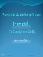 Bài giảng Phương pháp lập trình hướng đối tượng: Tham chiếu - Lê Xuân Định