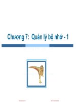 Bài giảng Hệ điều hành: Chương: 7.1 - ThS. Trần Thị Như Nguyệt