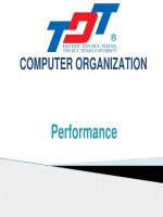 Bài giảng Computer organization performance - Đại học Tôn Đức Thắng