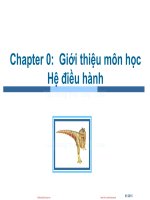 Bài giảng Hệ điều hành: Chapter 0 - ThS. Trần Thị Như Nguyệt