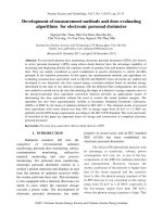 Development of measurement methods and dose evaluating algorithms for electronic personal dosimeter