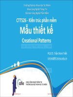 Bài giảng Kiến trúc phần mềm: Mẫu thiết kế - Trần Minh Triết