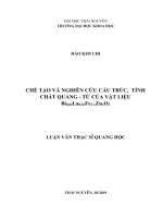 Chế tạo và nghiên cứu cấu trúc, tính chất quang   từ của vật liệu bi0,84la0,16fe1 xznxo3 