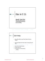 Bài giảng Nhập môn công nghệ phần mềm: Chương 5 - Nguyễn Thanh Bình